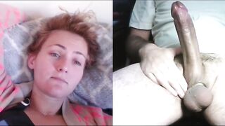 Tattooed beauty cums hard watching me stroke - NSFW Reactions