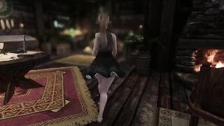 Dancing Without Panty - Skyrim