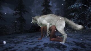 Skyrim: Submitting to a wolf
