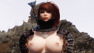 Banded Iron Bikini Armor - Skyrim
