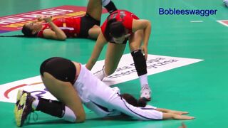 Olympic Games: Volleyball gals stretching