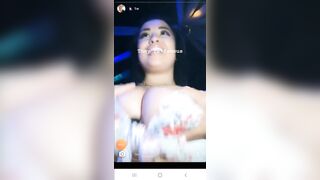 Elizabeth Anne Pelayo: Grabbing her breasts
