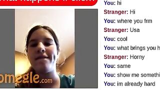 Sex chats from Omegle: Cute shy gal licks my cock as pretty soon as I whipped it out