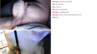 Woops! Made him cum. That's my first guy of the night! - Sex chats from Omegle