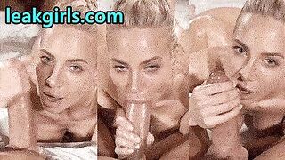 Nathaly Cherie glistening blowjob nsfw GIF - On Her Knees