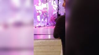 Girl gets eaten out on stage at Steel Panther concert - On Stage
