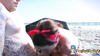 Blowjob on the Beach:) - Oral Creampie