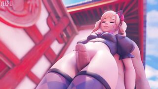 Overwatch: Dva aid me cum Tighjob