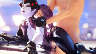 Widowmaker Gets Dicked at the Museum - Overwatch