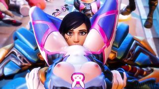 Pharah Eating Out D.Va - Overwatch