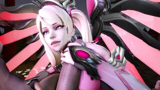 Pink Mercy handjob - Overwatch