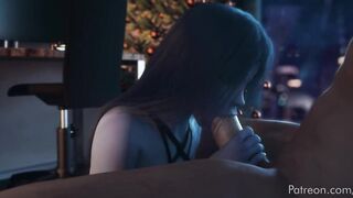 Overwatch: Widow receives cock for christmas