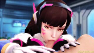 Overwatch: D.va oral sex
