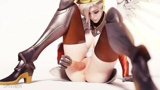 Mercy Playing With Her Pretty Pussy - Overwatch
