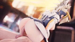 Mercy bouncing on a cock - Overwatch