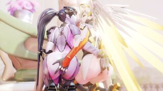 Overwatch: Lenience and Widowmaker oral sex