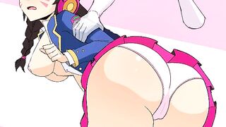 wicked academy D.va gets a slap on the bum