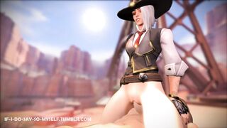 Ashe riding cowgirl - Overwatch