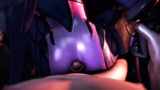 Widowmaker's ass plays with his cock - Overwatch
