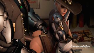 Overwatch: Ashe getting dicked by BOB