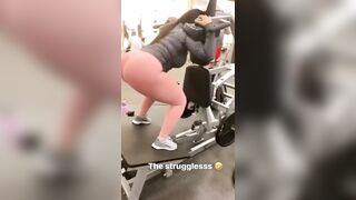 Indian chick working out.