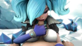 Evie playing with huge dick - Paladins