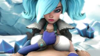 Paladins: Evie playing with giant cock