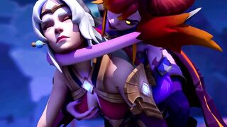 demonette Maeve and Lian, succumbing to the abyss