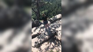 Hiking and peeling in the great outdoors. - Panty Peel