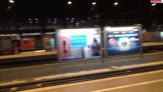 Pee: Peeing in the station phone booth