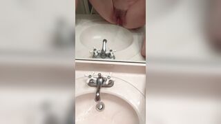The sink works too - Pee