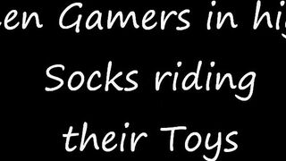 Consummate: Juvenile gamers riding toys
