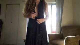 Miniature Gone Wild: taking of my lengthy ebony button down costume