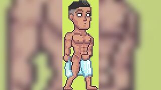 Pixel Tentacle: Flashing towel guy