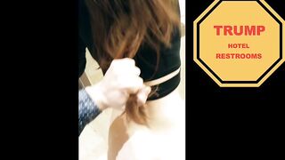 Quickie in advance of party in public restrooms Las Vegas
