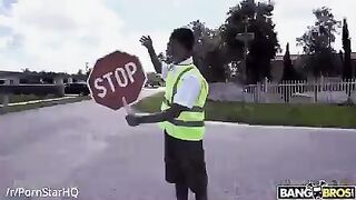 Fucking the crossing guard